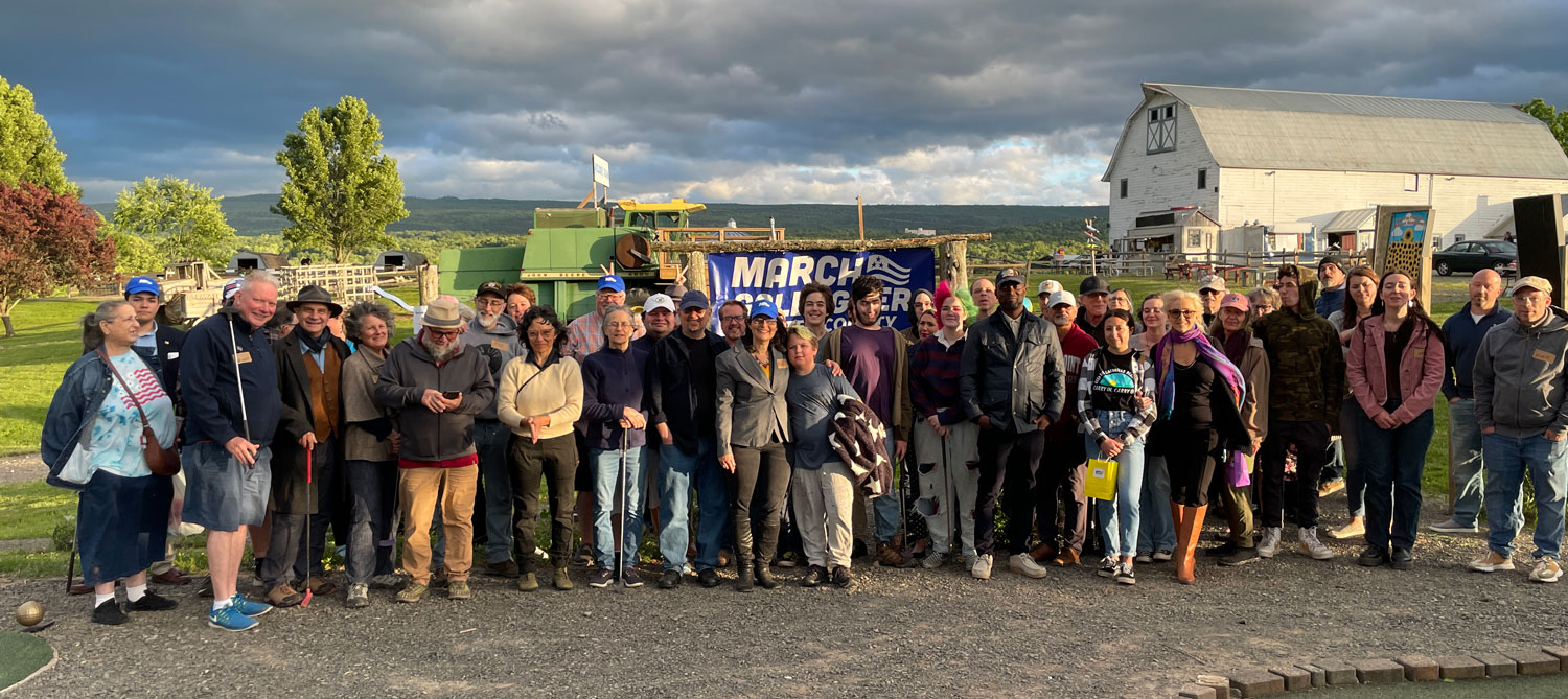 March with large group of supporters