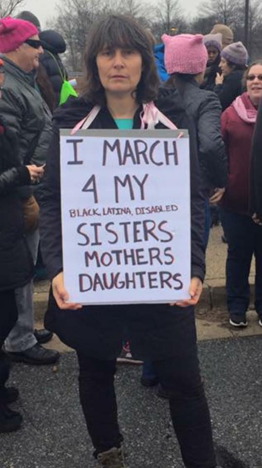 Gallagher at the women_s march- might have a higher res