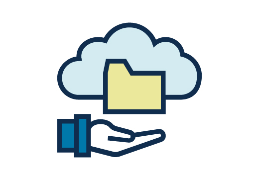 hand sharing data to cloud